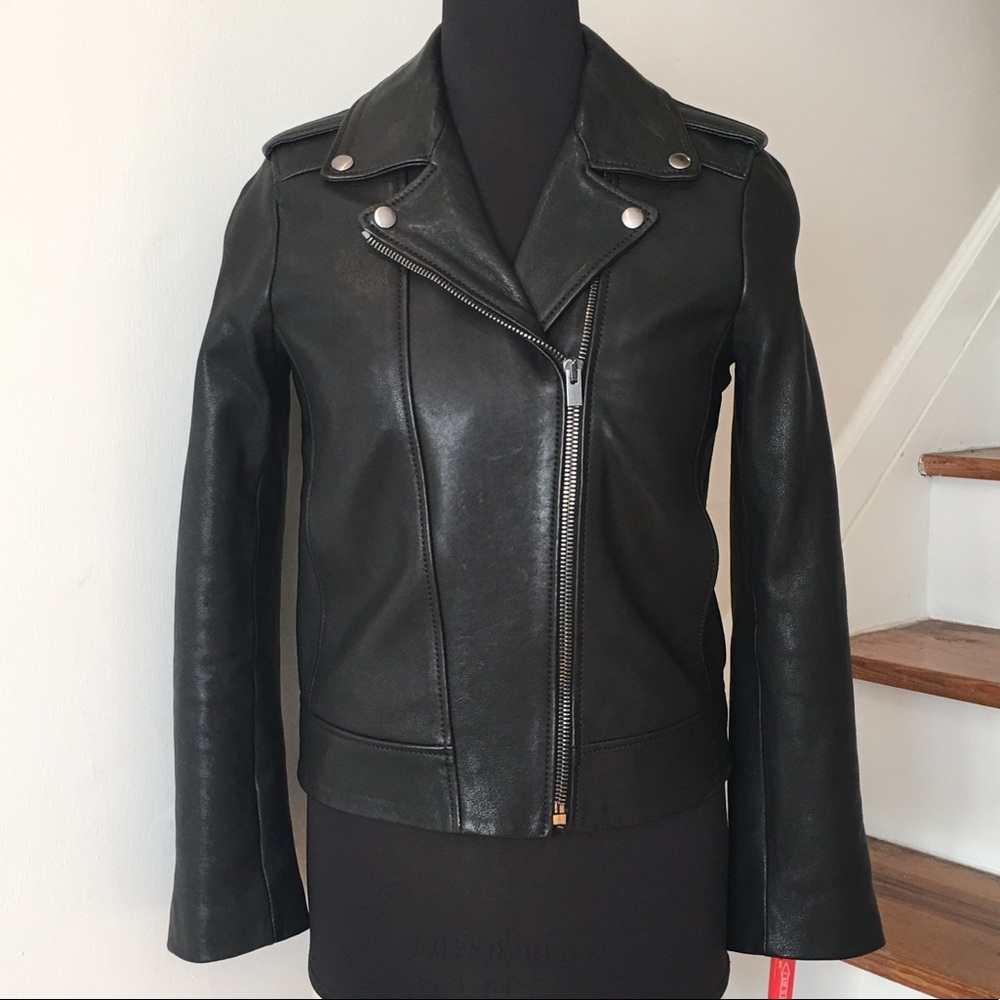 NWOT The Kooples Biker Leather Jacket